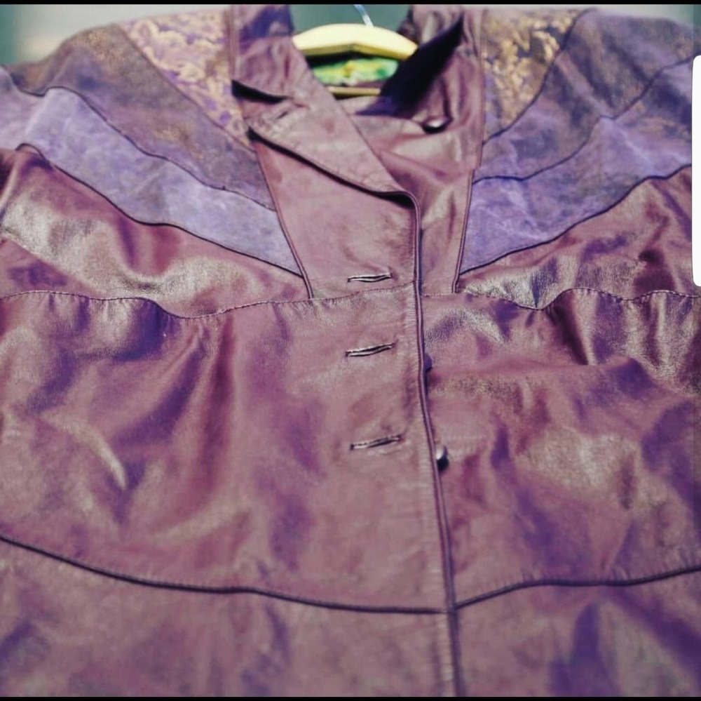 Vintage leather trench coat